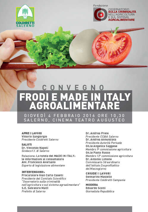 Convegno “Frodi e made in Italy agroalimentare”