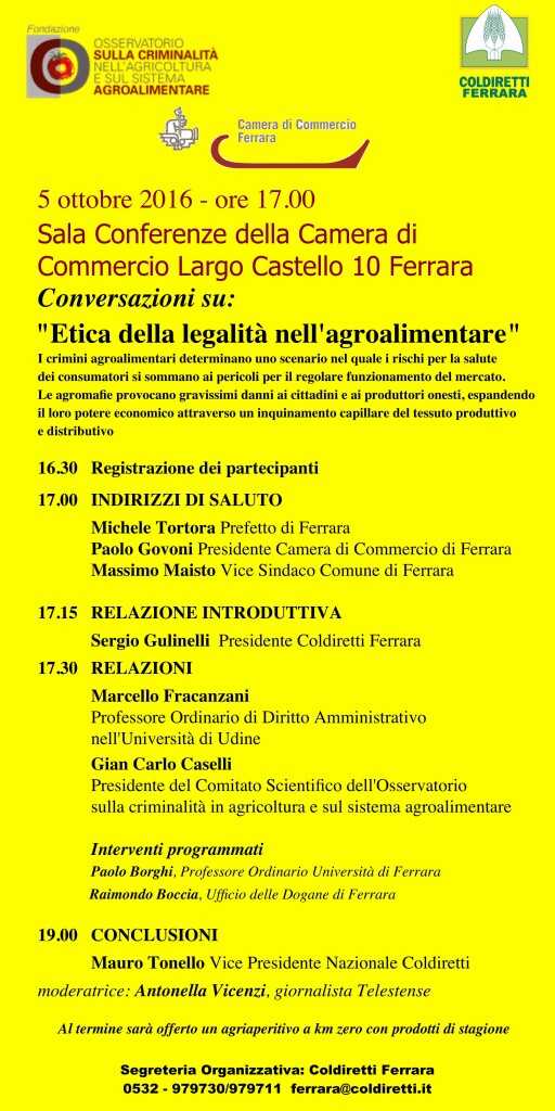 Conversazioni su “Etica della legalità nell’agroalimentare”