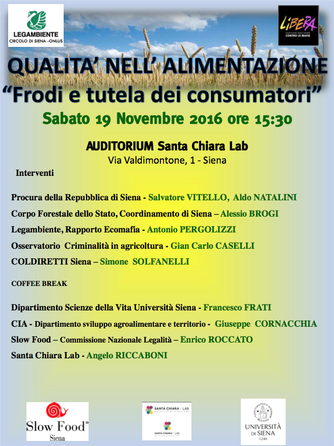 Qualità nell’alimentazione. “Frodi e tutela dei consumatori”