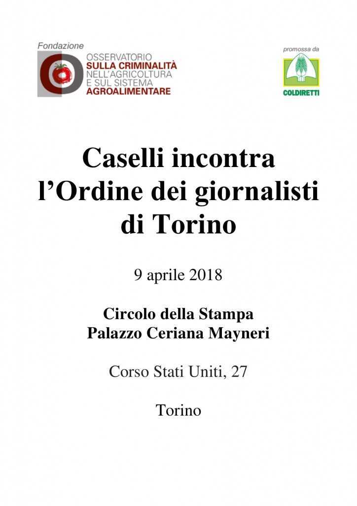 Caselli incontra l’Ordine dei Giornalisti di Torino