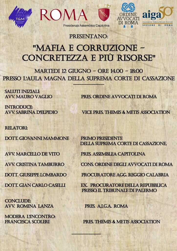 Mafia e corruzione – Concretezza e più risorse