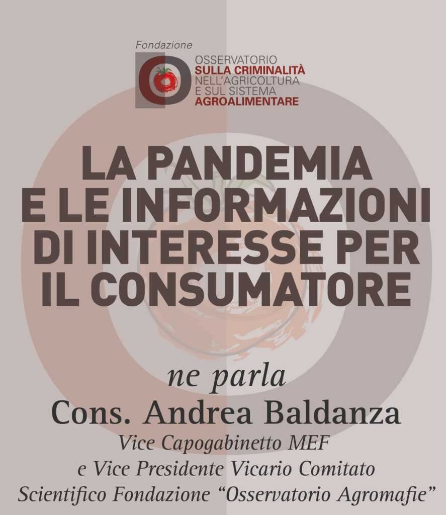 Andrea Baldanza, La pandemia e le informazioni di interesse per il consumatore