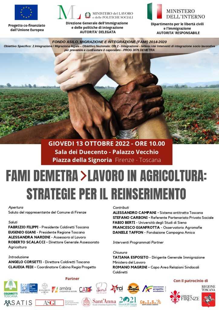 FAMI Demetra – Lavoro in agricoltura: strategie per il reinserimento