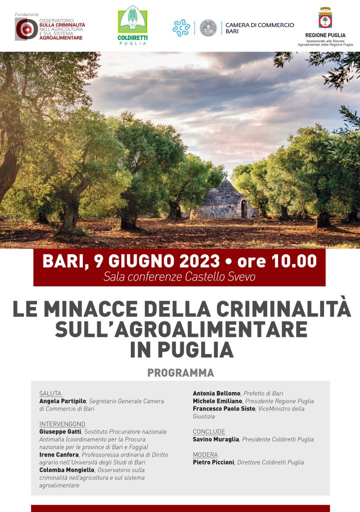 Le minacce della criminalità sull’agroalimentare in Puglia