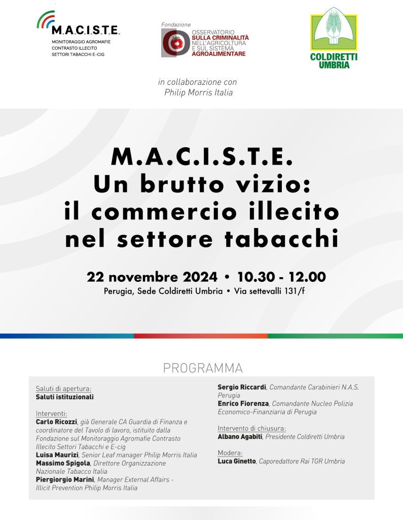 M.A.C.I.S.T.E. Un brutto vizio: il commercio illecito nel settore tabacchi