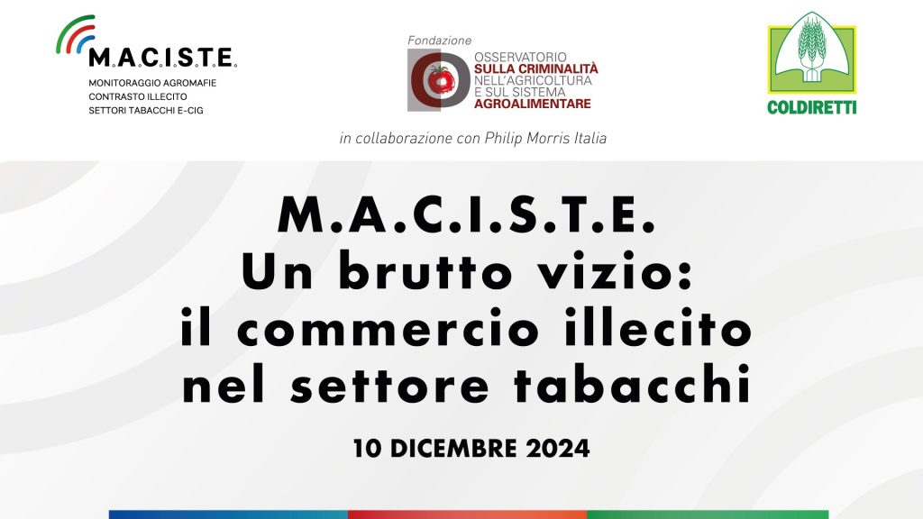 M.A.C.I.S.T.E. Un brutto vizio: il commercio illecito nel settore tabacchi