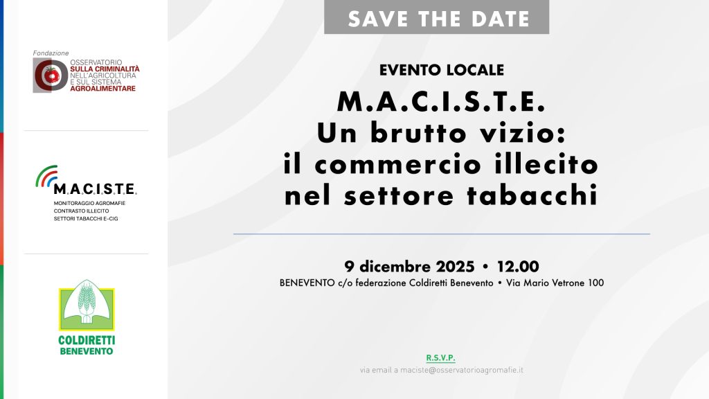 M.A.C.I.S.T.E. Un brutto vizio: il commercio illecito nel settore tabacchi