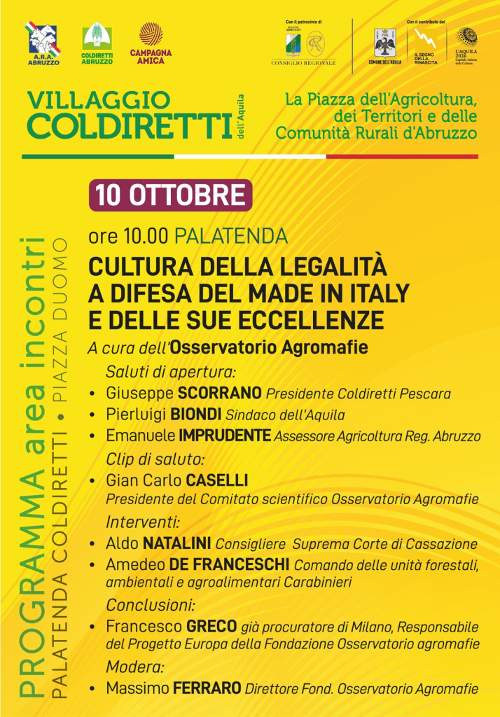 Cultura della legalità a difesa del Made in Italy e delle sue eccellenze