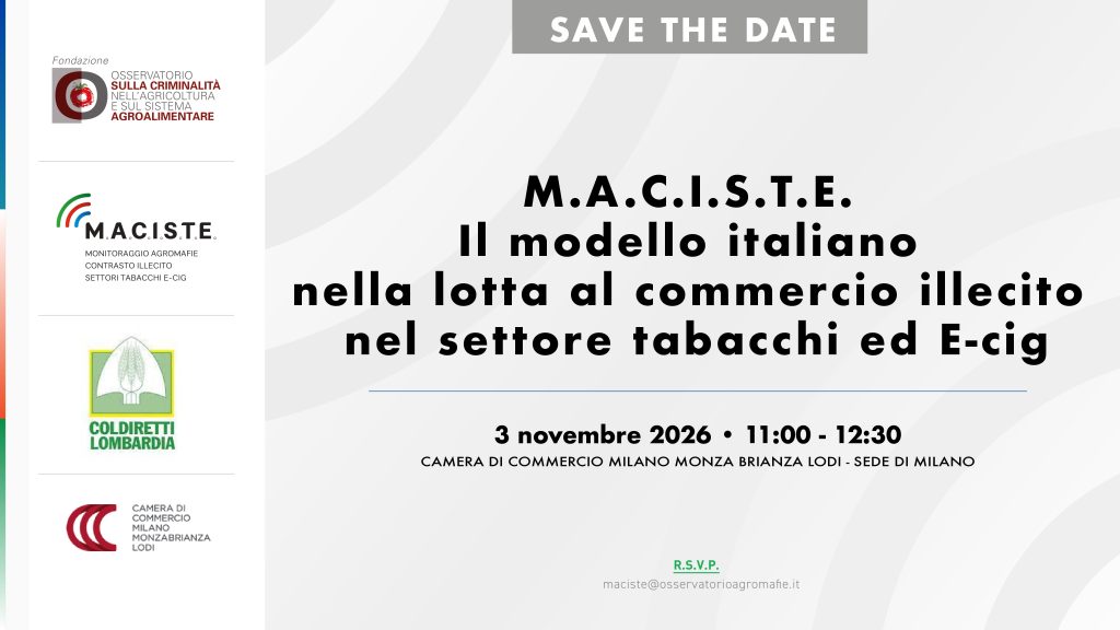 M.A.C.I.S.T.E. Il modello italiano nella lotta al commercio illecito nel settore tabacchi ed E-cig